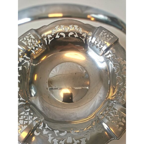 Display Dish Fruit Silver Plated Vintage - Picture 2 of 9